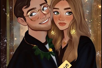 draw you a beautiful harry potter disney portrait