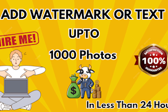 add text or watermark logo on upto 1000 photos