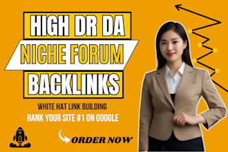 high DR da niche forum SEO backlinks