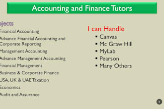 tutor you accounting, finance, audit, tax and economics