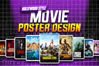 create a professional movie poster design for you