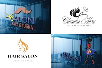 design modern luxury logo for barber shop and beauty salon