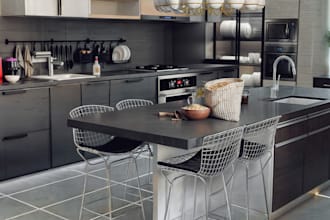 do modern kitchen interior design, realistic rendering, 3d floor floor