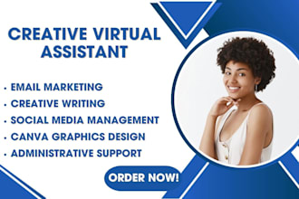 be creative virtual assistant executive administrative assistant social media