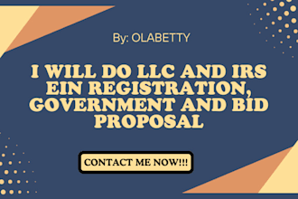do llc and irs ein registration, government and bid proposal