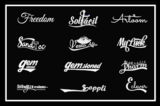 draw custom hand lettering and typography logo