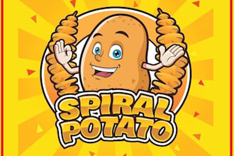 create modern cartoon, mascot business logo