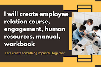 create employee relation course, engagement, human resources, manual, workbook