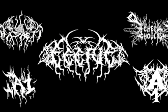 make death metal scary horror logo design for your band