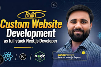 do custom website development as full stack next js developer