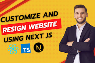 redesign and customize your website using next js
