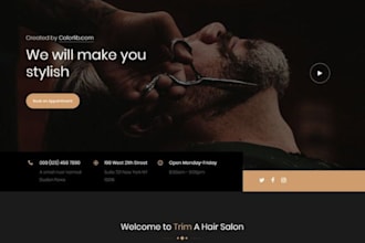 build barbershop website hair replacement website hair wig website hair salon