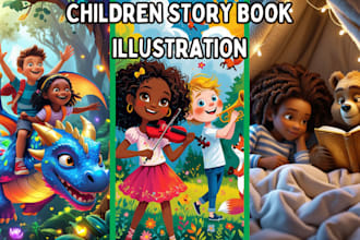 children story book illustration children picture book illustration child book