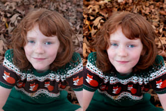 do color manipulation, retouching and eye enhancments