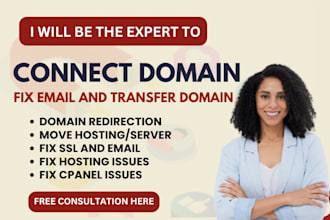 fix email, connect domain,redirect domain hostinger,shopify,bluehost,godaddy,wix