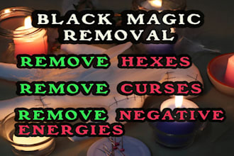 psychic removal of spell, curse, black magic, negative soul, demon permanently