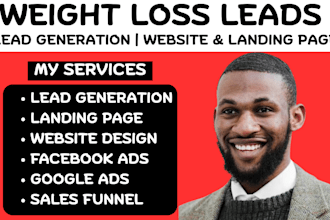generate weight loss leads, health and fitness leads peptide semaglutide website