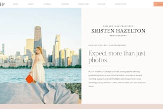design your photography wix website, painting website , squarespace website