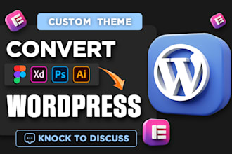 convert figma to wordpress, PSD to wordpress figma to elementor