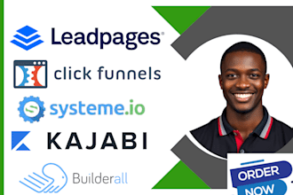 leadpages kajabi clickfunnels sales funnel systeme io kajabi builderall