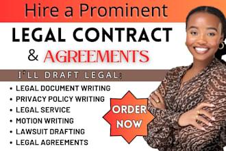 write legal agreements, contracts, documents, lawsuits, privacy policy, motions