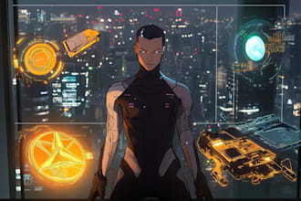 create cyberpunk nft crypto art for you