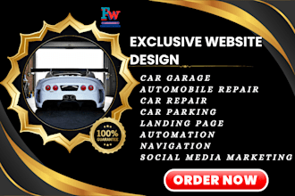 build car garage website auto mobile repair mechanic garage car packing website