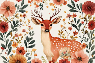 do watercolor painting of animals, botanicals, people, objects