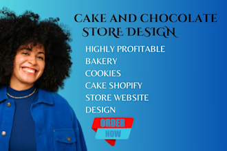 design profitable chocolate shopify cake store bakery store cookies food website