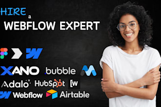 webflow memberstack wized xano bubble io hubspot airtable adalo figma to webflow