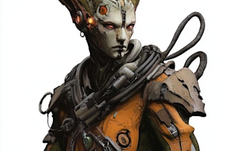 make a sci fi character illustration or sci fi character art