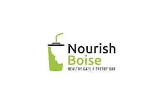 make minimal healthy smoothie shop logo