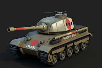do 3d stylized tank,plane,3d truck modeling,game asset modeling texturing zbrush