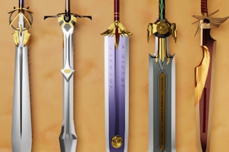 model any fantasy weapon in 3d