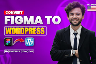 convert figma to wordpress, xd to wordpress,  figma to elementor, figma to divi