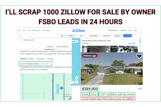 scrap 1000 zillow for sale by owner fsbo leads in 24 hours