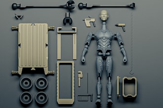 fix static to articulated action figure 3dball joint animal articulated 3dprint