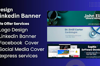 create professional linkedin banner fb youtube cover headers