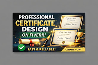 create modern certificate design with print ready files