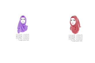 create a burqa, abaya, khimar, cosmetic, beauty, fashion hijab logo