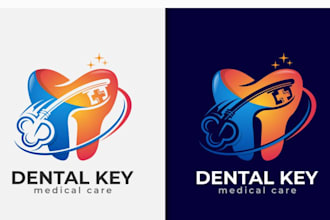 create health, wellness, clinic, medical logo, dental