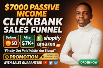 guaranteed passive income for clickbank product affiliate marketing sales funnel