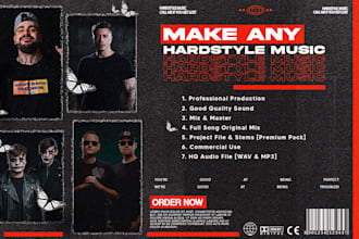 make hardstyle, rawstyle, hard dance, hard tek music for you