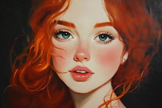 do a portrait in semi realism disney cartoon style