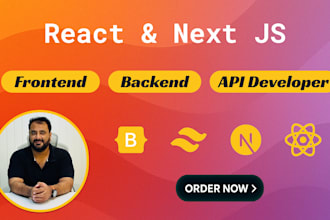build a website with api on reactjs or nextjs