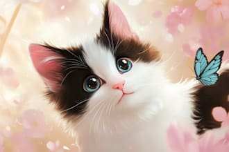 do your pet portrait into cute disney style
