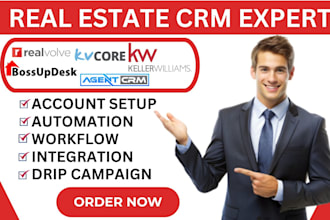 setup realvolve bossupdesk workflow keller williams agent crm kvcore real estate