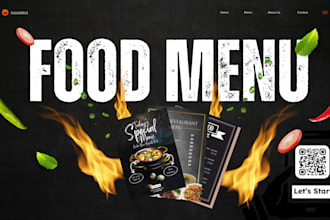 create stylish editable qr code menus