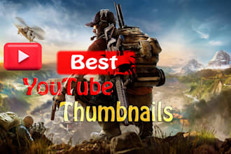 design amazing gaming youtube thumbnail