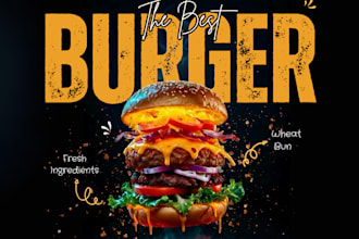 create eye catching food posters for your social media and restaurant
